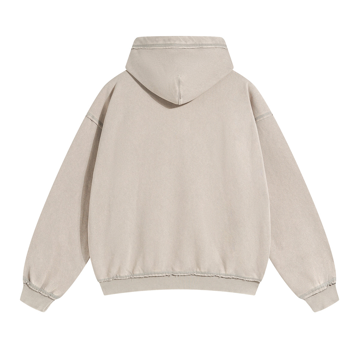 Stone Washed Double Slider Zip Hoodie 13.5oz Basic Sweater Stone Washed Double Slider Zip Hoodie 13.5oz Basic Sweater