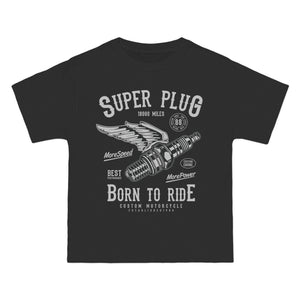 Super Plug Retro Graphic Tee-INNBLAC Fashion Apparel