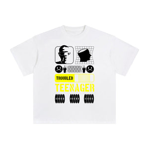 Troubled Teenager Abstract Graphic Tee-INNBLAC Fashion Apparel