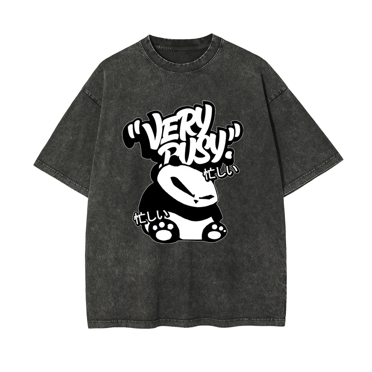 Very Busy Panda Graphic Tee-INNBLAC Fashion Apparel