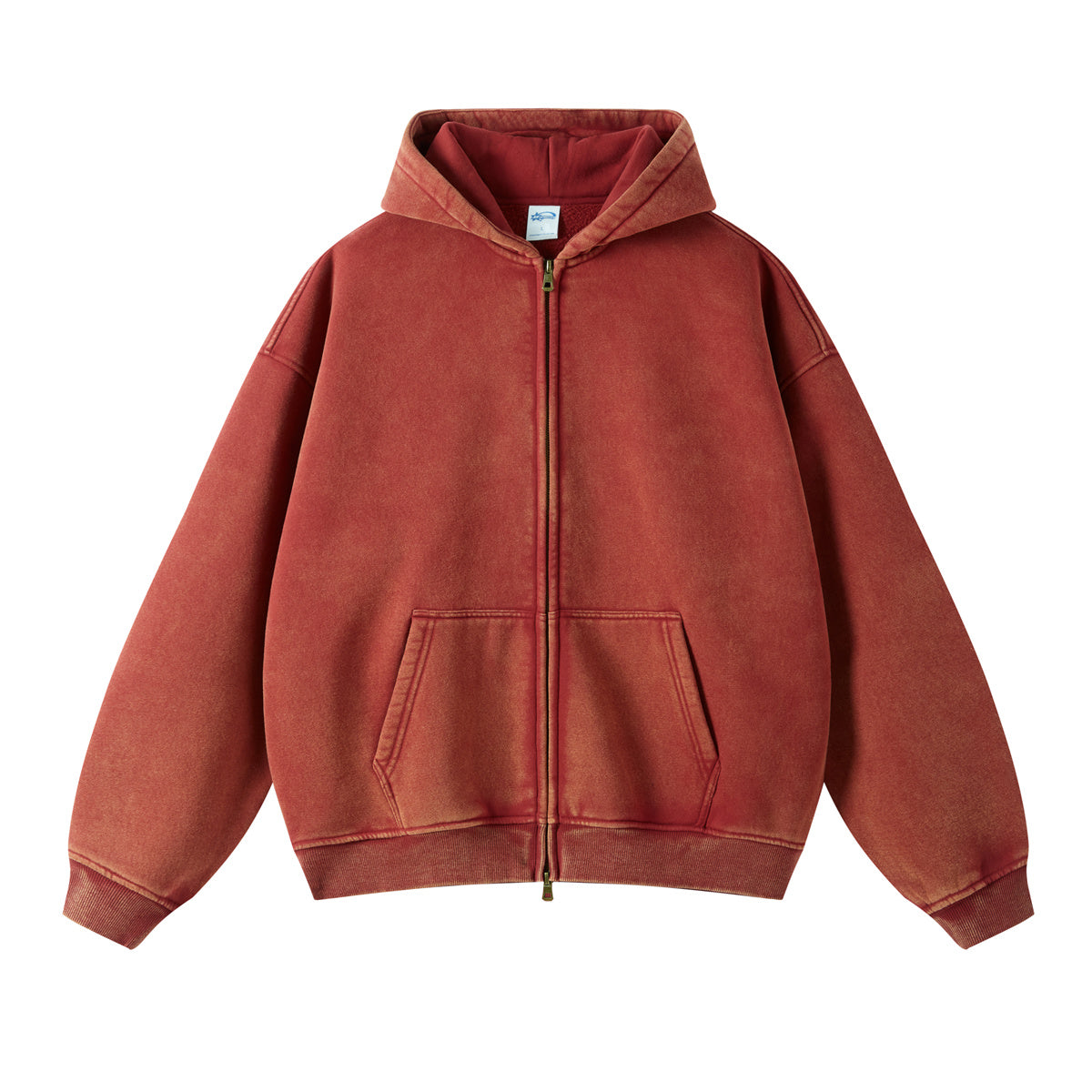 Washed Double Slider Zip Hoodie Men's Fall Cozy Sweatshirt Washed Double Slider Zip Hoodie Men's Fall Cozy Sweatshirt