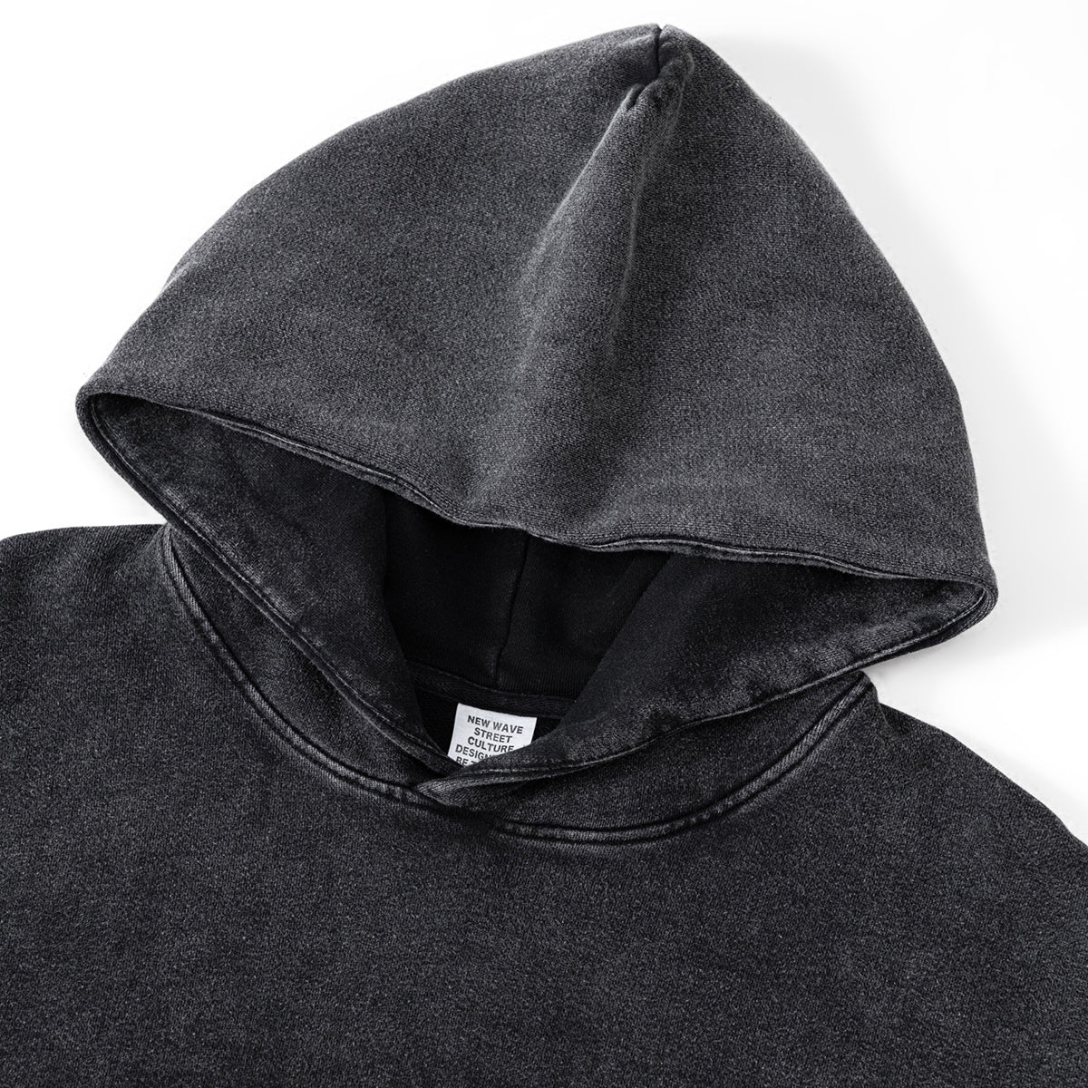 Washed Faded French Terry Hoodie-INNBLAC Fashion Apparel