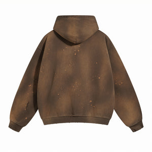 Women's Acid Wash Faded Ripped Hoodie-INNBLAC Fashion Apparel