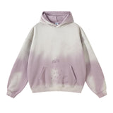 Washed Ripped Kangaroo Pocket Hoodie-INNBLAC Fashion Apparel