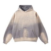 Women's Washed Ripped Kangaroo Pocket Hoodie-INNBLAC Fashion Apparel