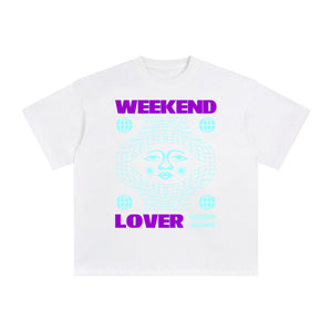 Weekend Lover Abstract Graphic Tee-INNBLAC Fashion Apparel