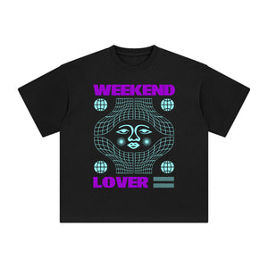 Weekend Lover Abstract Graphic Tee-INNBLAC Fashion Apparel