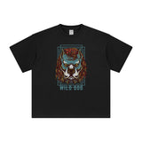 Wild Dog Punk Graphic Tee-INNBLAC Fashion Apparel