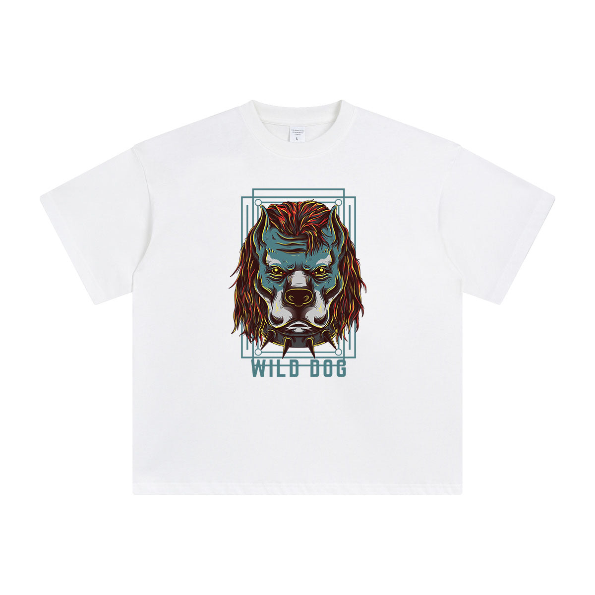 Wild Dog Punk Graphic Tee-INNBLAC Fashion Apparel