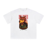 Wolf Master Cartoon Graphic Tee-INNBLAC Fashion Apparel