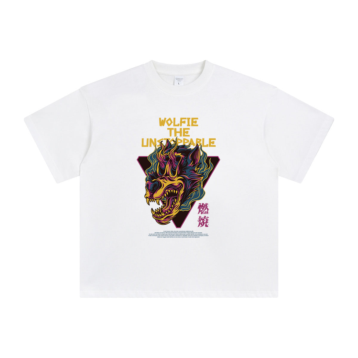 Wolfie the Unstoppable Graphic Tee-INNBLAC Fashion Apparel