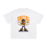 Jungle Fall Cartoon Lion Graphic Tee-INNBLAC Fashion Apparel