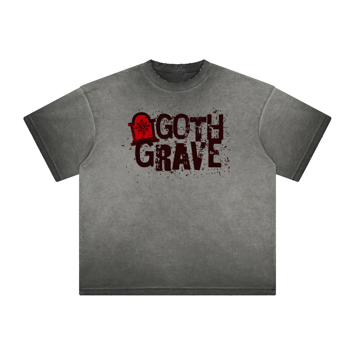 Thick Faded Gothic Style Graphic Tee