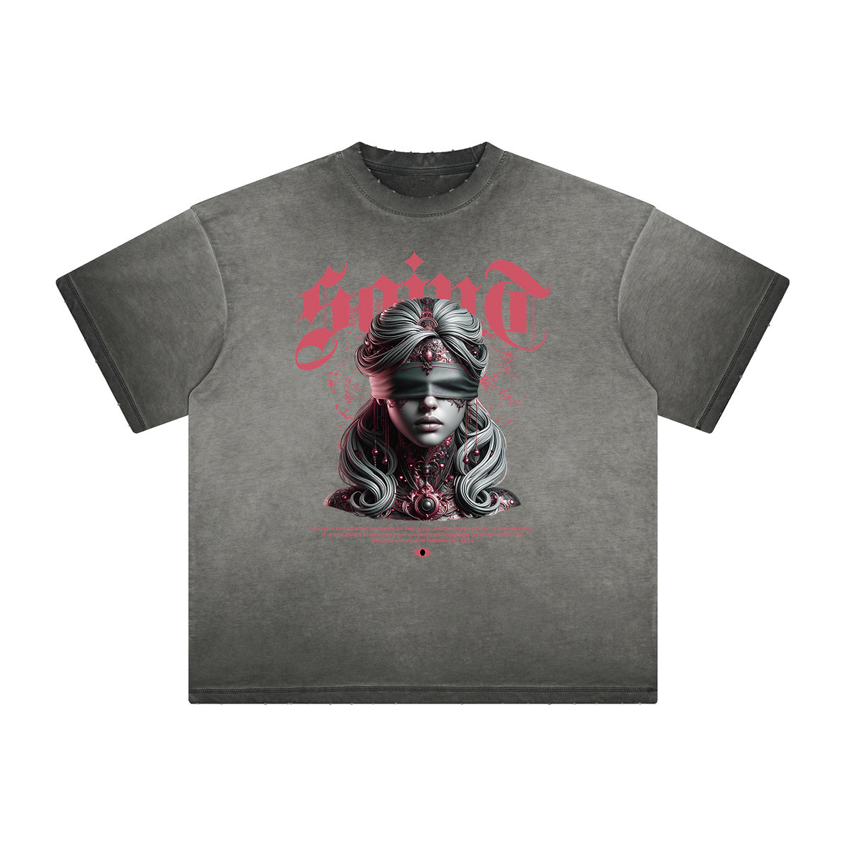 Thick Faded Gothic Style Graphic Tee