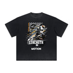 Heavy Fade Basketball Print T-Shirt