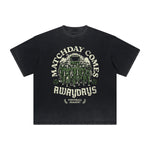 Heavy Fade Basketball Print T-Shirt