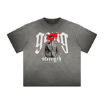 Heavy Faded Mystery Mask Graphic T Shirt