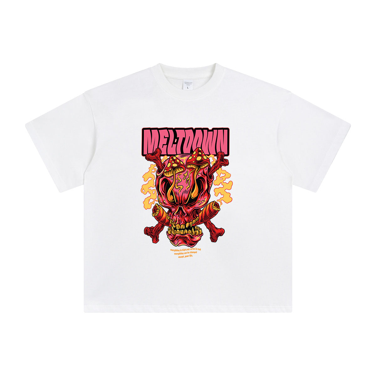 Meltdown Punk Skull Graphic Tee-INNBLAC Fashion Apparel