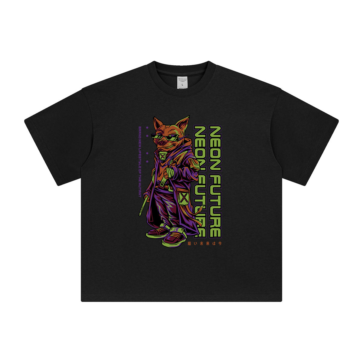 Neon Future Mutant Graphic Tee-INNBLAC Fashion Apparel