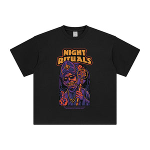 Night Ritual Streetwear T Shirt-INNBLAC Fashion Apparel