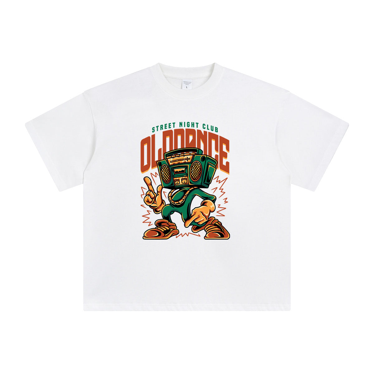 Old Dance Retro Cartoon T Shirt-INNBLAC Fashion Apparel