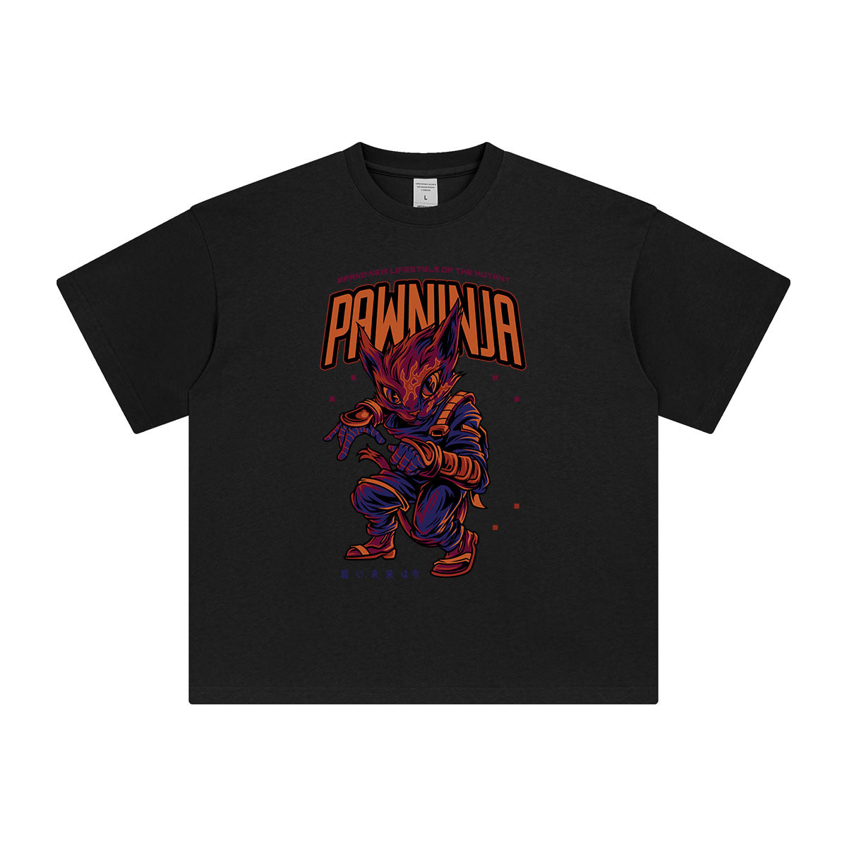 Paw Ninja Mutane Graphic Tee-INNBLAC Fashion Apparel