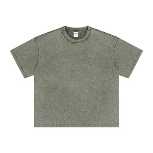 Stone Wash Heavyweight T Shirt 8oz-INNBLAC Fashion Apparel