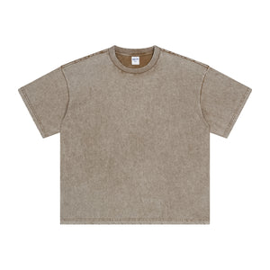 Stone Wash Heavyweight T Shirt 8oz-INNBLAC Fashion Apparel