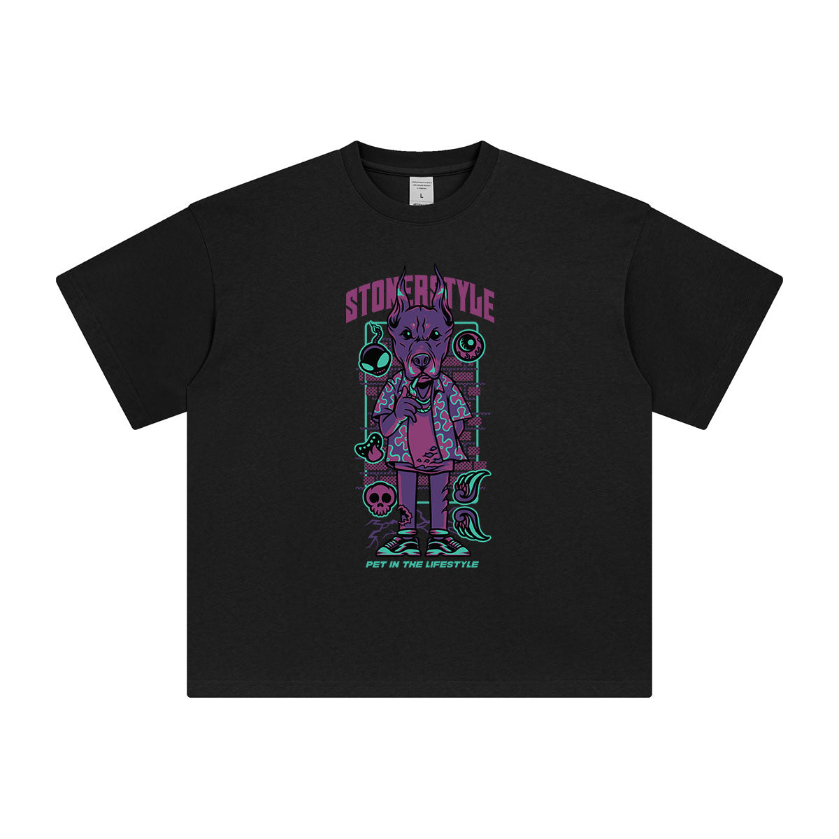 Stoner Style Dobermann Hip Hop Tshirt-INNBLAC Fashion Apparel