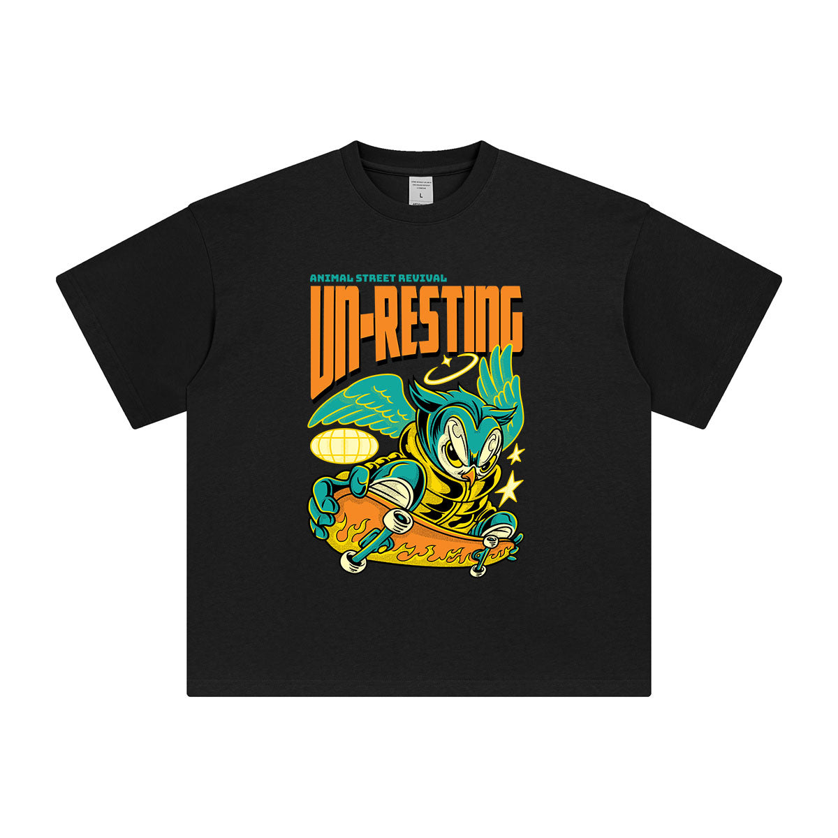 Un-resting Skateboard Graphic Tee-INNBLAC Fashion Apparel