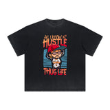 Heavyweight Faded Street Cartoon Tee-INNBLAC Fashion Apparel