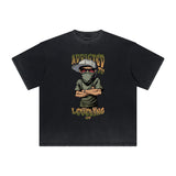 Heavyweight Faded Street Cartoon Tee-INNBLAC Fashion Apparel