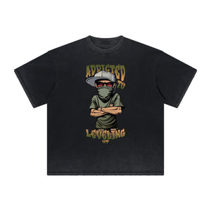 Heavyweight Faded Street Cartoon Tee-INNBLAC Fashion Apparel