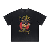 Heavyweight Faded Street Cartoon Tee-INNBLAC Fashion Apparel