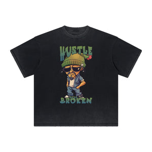 Heavyweight Faded Street Cartoon Graphic Tee-INNBLAC Fashion Apparel