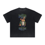 Heavyweight Faded Street Cartoon Tee-INNBLAC Fashion Apparel