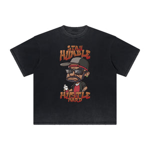 Heavyweight Faded Street Cartoon Tee-INNBLAC Fashion Apparel