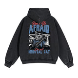 Lovely Kitten Graphic Double Slider Zip Hoodie-INNBLAC Fashion Apparel