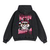 Lovely Kitten Graphic Double Slider Zip Hoodie-INNBLAC Fashion Apparel