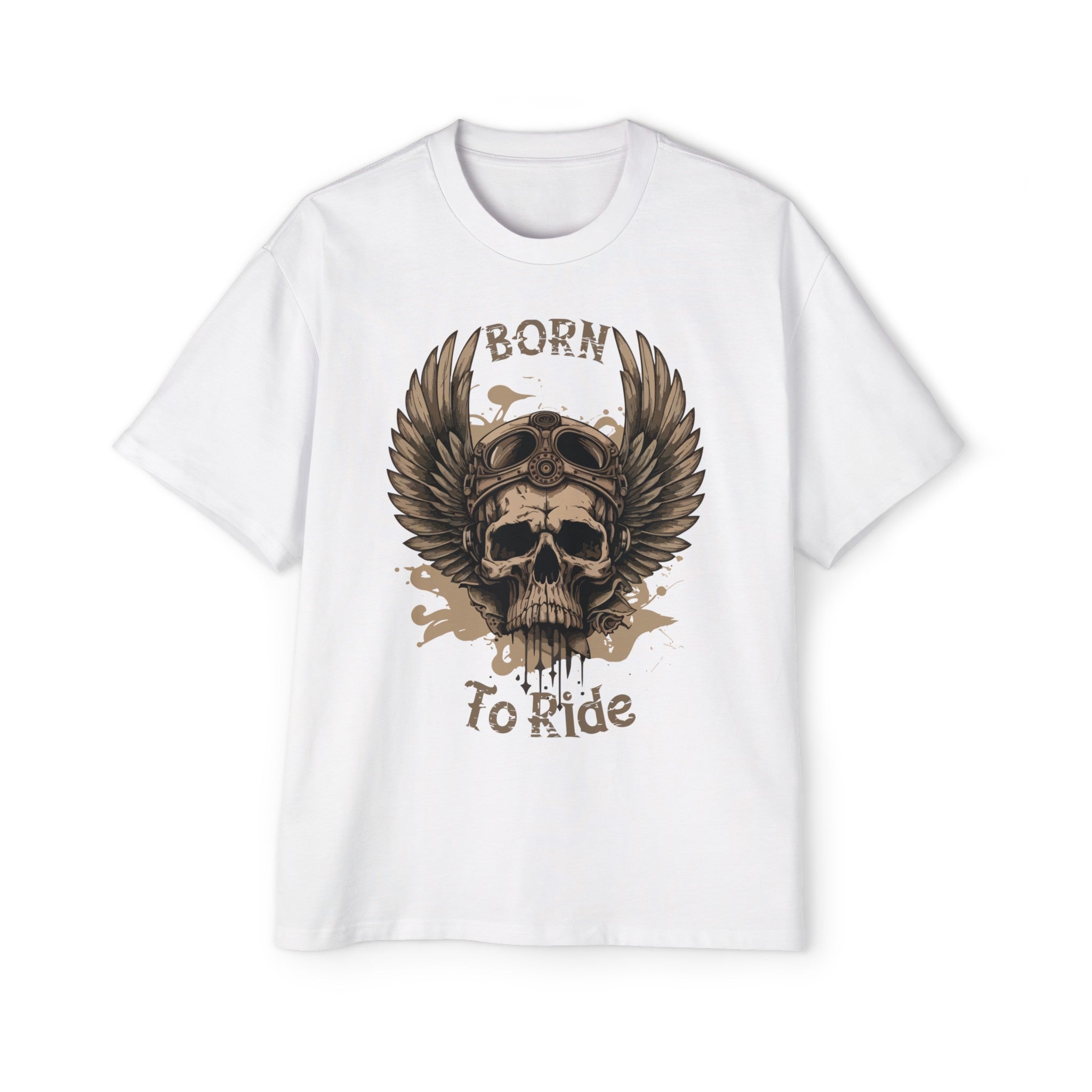 Born To Ride Skull Graphic Tee-INNBLAC Fashion Apparel