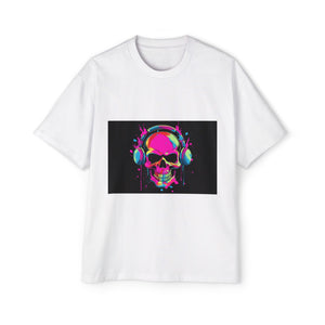 Hip Hop Skull With Headphones Graphic Tee-INNBLAC Fashion Apparel