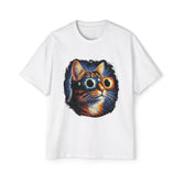 Cat Total Solar Eclipse Glasses Graphic Tee-INNBLAC Fashion Apparel