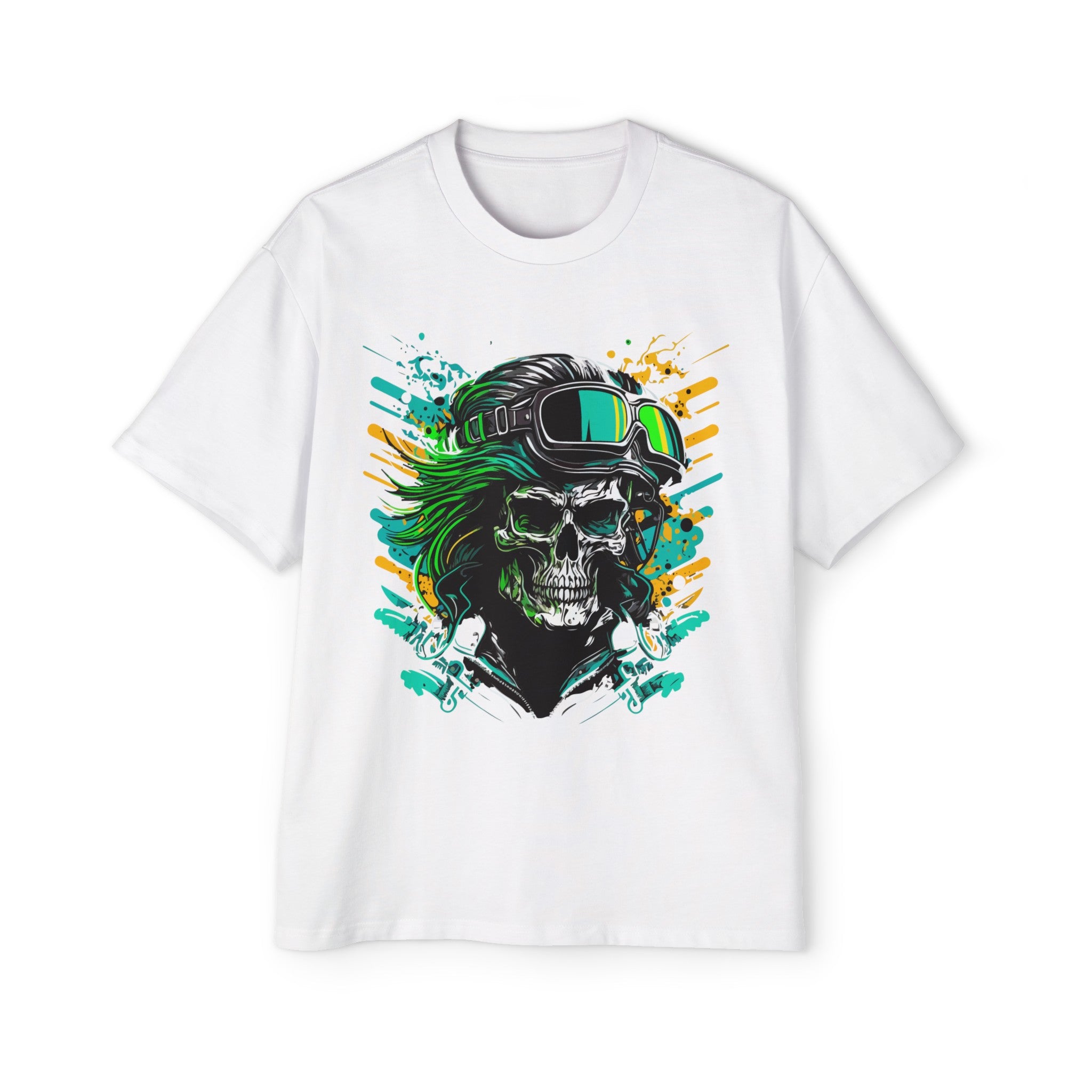 Skull Biker Graphic Tee-INNBLAC Fashion Apparel