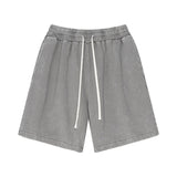 Vintage Wash Loose Fit Jogger Shorts-INNBLAC Fashion Apparel