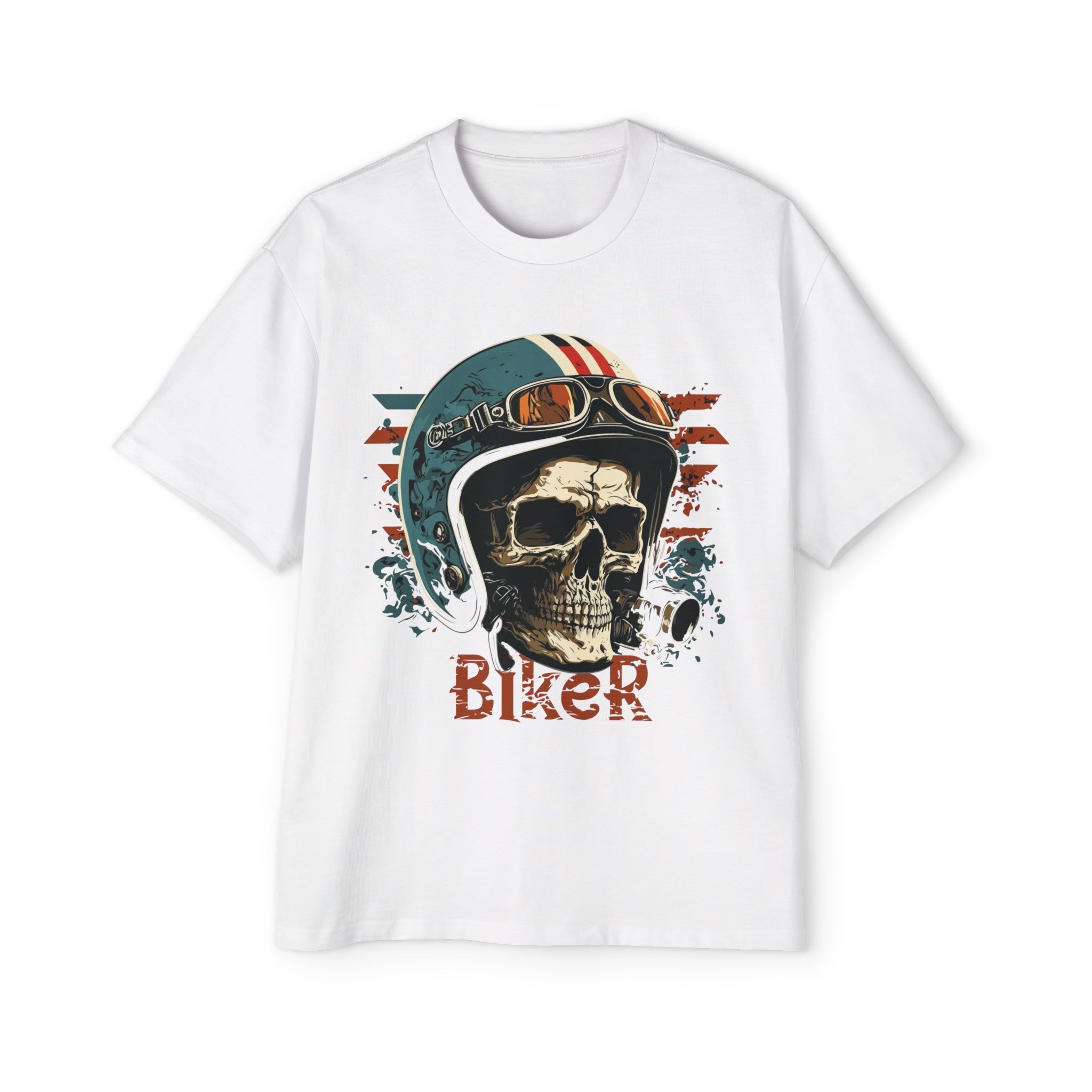 Skull Biker Vintage Graphic Tee-INNBLAC Fashion Apparel