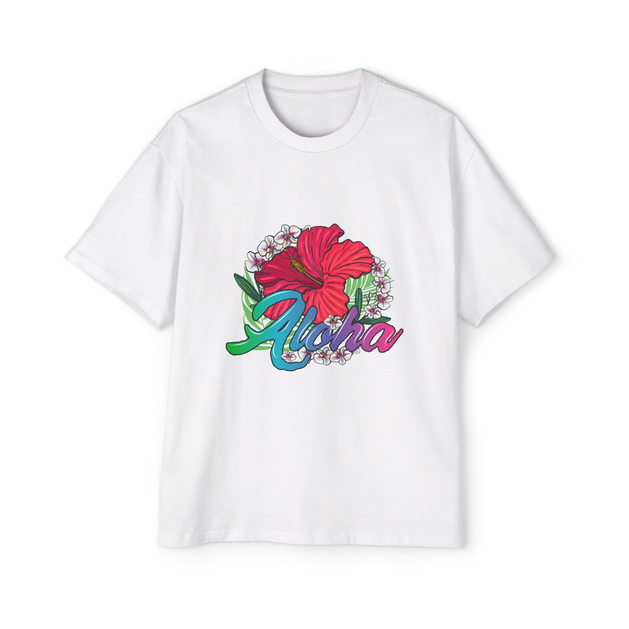 Aloha Hawaii Flower Graphic Tee-INNBLAC Fashion Apparel