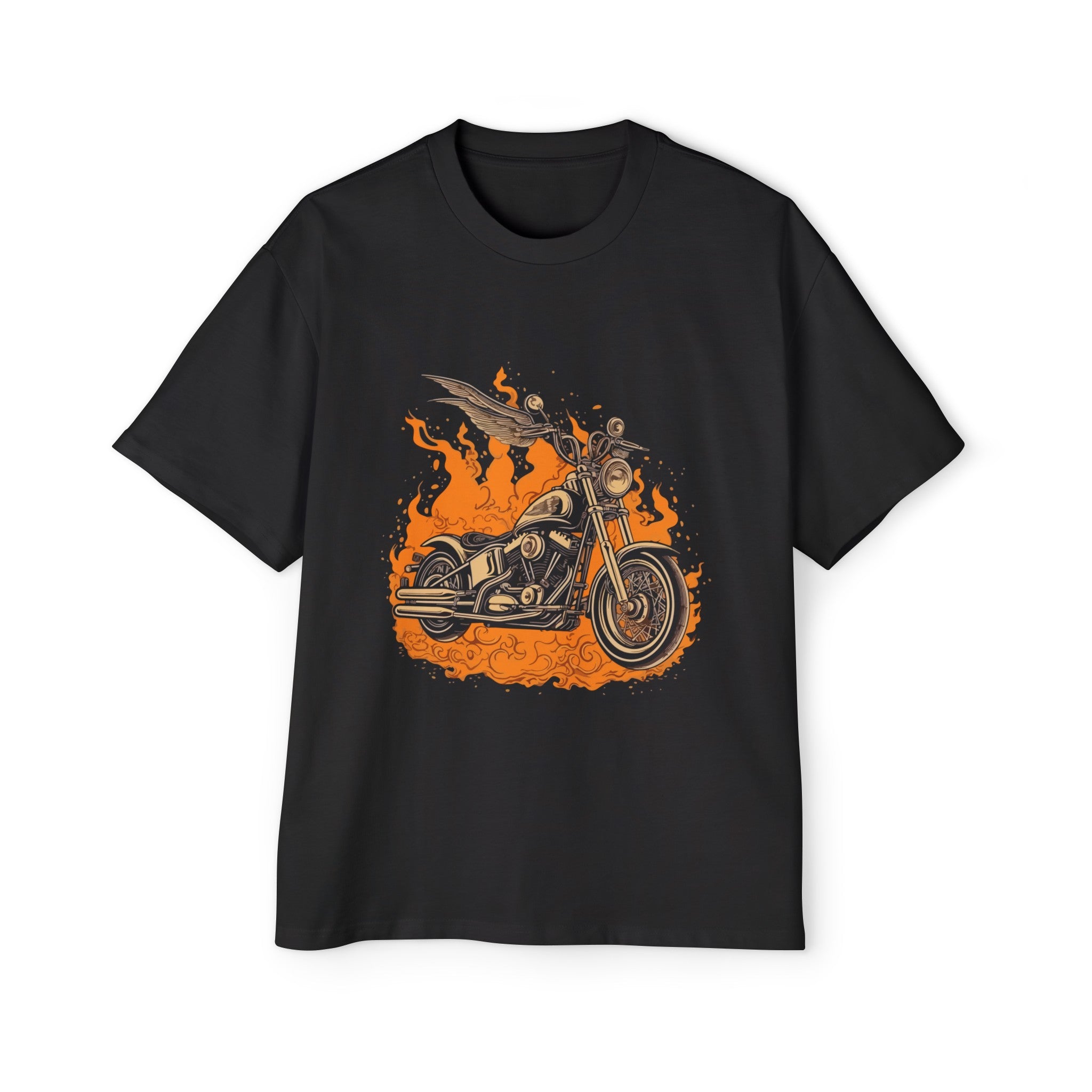 Bike On Fire Graphic Tee-INNBLAC Fashion Apparel