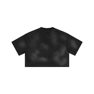 Heavyweight Washed Crop T Shirt-INNBLAC Fashion Apparel