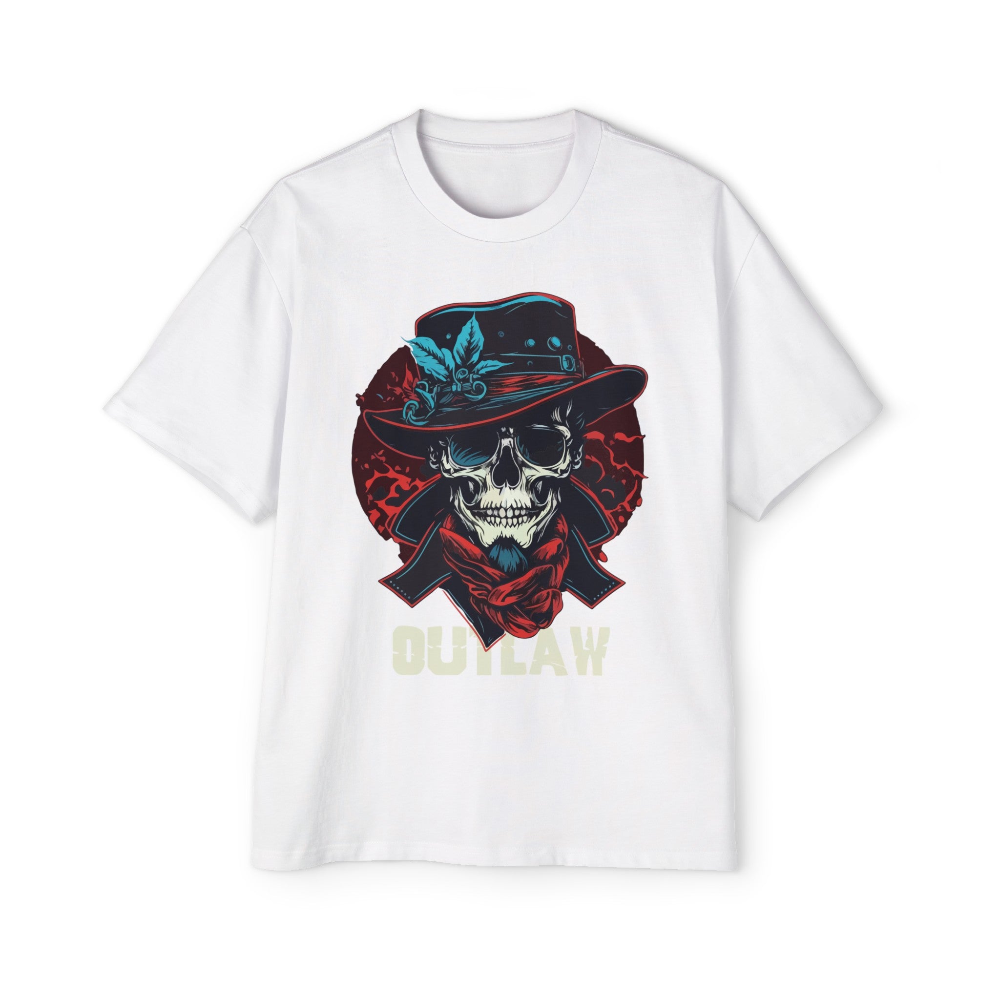 Skull Outlaw Graphic Tee-INNBLAC Fashion Apparel