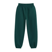 Solid Color Plush Lining Jogger-INNBLAC Fashion Apparel